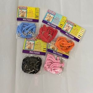 Set of 5 Nylon Spandex colorful bra straps NWT